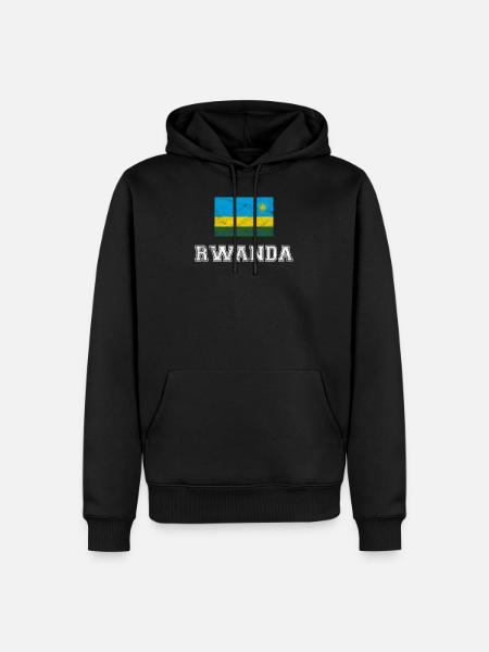 Rwanda flag Kinyarwanda Africa gift - Men’s Premium Organic Hoodie - black