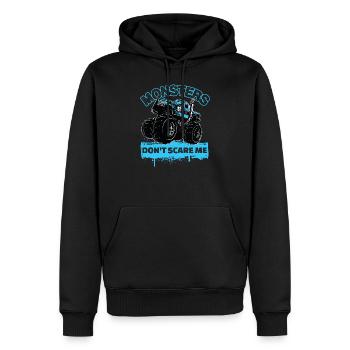 Monster Trucks - Monsters Don’t Scare Me - Sweat à capuche Premium bio Homme - noir - Devant - Nico (187cm)
