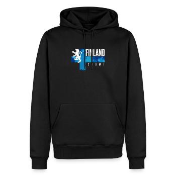 Finnland - Männer Premium Bio Hoodie - Schwarz - Vorne - Nico (187cm)