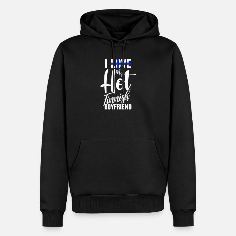 Finnland - Männer Premium Bio Hoodie - Schwarz