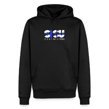 Finnland - Männer Premium Bio Hoodie - Schwarz - Vorne - Nico (187cm)