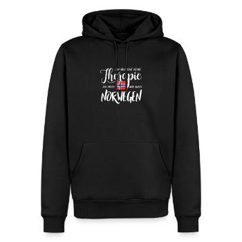 Norwegen - Männer Premium Bio Hoodie - Schwarz - Vorne - Nico (187cm)