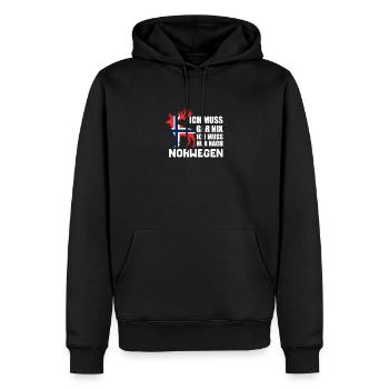 Norwegen - Männer Premium Bio Hoodie - Schwarz - Vorne - Nico (187cm)