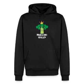 Brokkoli - Männer Premium Bio Hoodie - Schwarz - Vorne - Nico (187cm)
