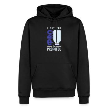 chimie - Sweat à capuche Premium bio Homme - noir - Devant - Nico (187cm)