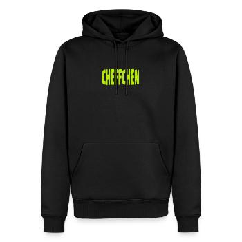 Cheffchen - Männer Premium Bio Hoodie - Schwarz - Vorne - Nico (187cm)