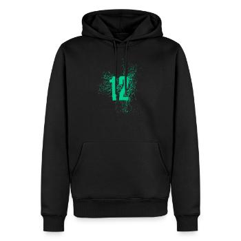 12 anniversaire 12 place numéro 12 cool élégant - Sweat à capuche Premium bio Homme - noir - Devant - Nico (187cm)
