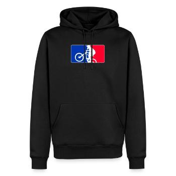 VTT ligue majeure descente enduro - Sweat à capuche Premium bio Homme - noir - Devant - Nico (187cm)