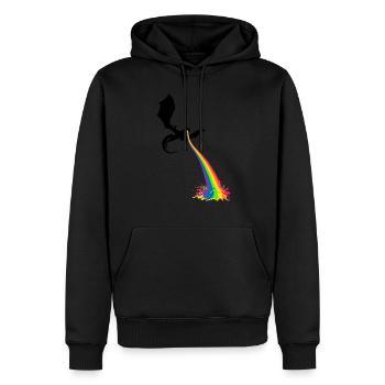 Rainbow Dragon - Men’s Premium Organic Hoodie - black - Front - Nico (187cm)
