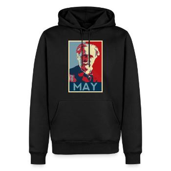 Karl May - Men’s Premium Organic Hoodie - black - Front - Nico (187cm)
