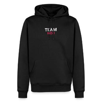Team No.1 - Männer Premium Bio Hoodie - Schwarz - Vorne - Nico (187cm)