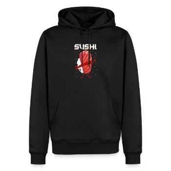 Japan - Men’s Premium Organic Hoodie - black - Front - Nico (187cm)