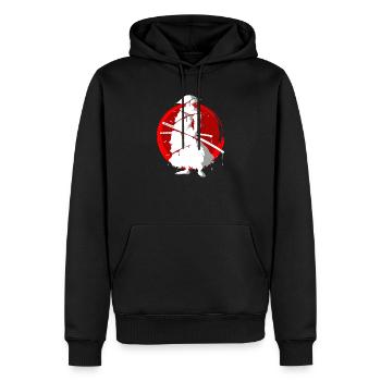 Japan - Männer Premium Bio Hoodie - Schwarz - Vorne - Nico (187cm)