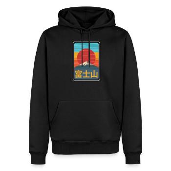 Japan - Männer Premium Bio Hoodie - Schwarz - Vorne - Nico (187cm)