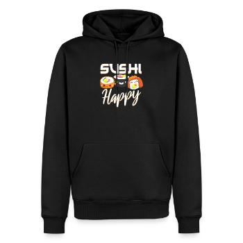 Japan - Männer Premium Bio Hoodie - Schwarz - Vorne - Nico (187cm)