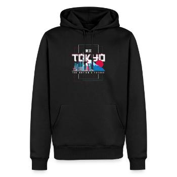 Japan - Männer Premium Bio Hoodie - Schwarz - Vorne - Nico (187cm)