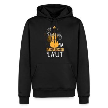 Cellist Geschenk Cello Violoncello Streicher - Männer Premium Bio Hoodie - Schwarz - Vorne - Nico (187cm)
