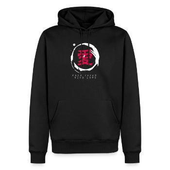 Japan - Männer Premium Bio Hoodie - Schwarz - Vorne - Nico (187cm)