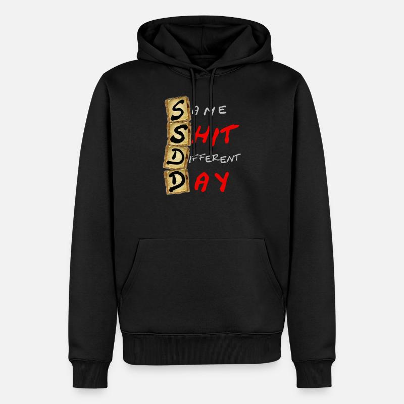 SSDD Same Shit Different Day - Männer Premium Bio Hoodie - Schwarz