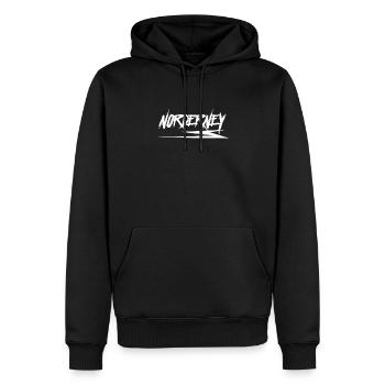 Norderney - Sweat à capuche Premium bio Homme - noir - Devant - Nico (187cm)