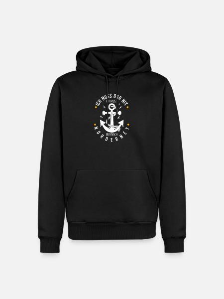 Norderney - Männer Premium Bio Hoodie - Schwarz