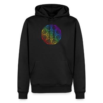 Mandala round chakra - Männer Premium Bio Hoodie - Schwarz - Vorne - Nico (187cm)