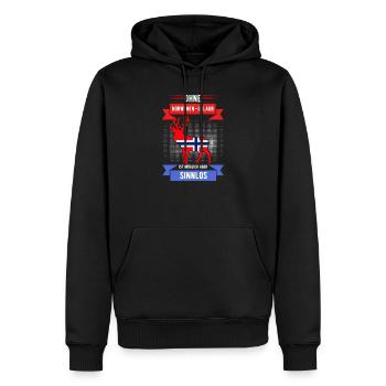 Norwegen - Männer Premium Bio Hoodie - Schwarz - Vorne - Nico (187cm)