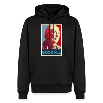 Jane Goodall Shirt - Sweat à capuche Premium bio Homme - noir - Devant - Nico (187cm)