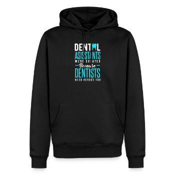 Zahnarzthelferin Zahn Zahnpflege lustig Geschenk - Männer Premium Bio Hoodie - Schwarz - Vorne - Nico (187cm)