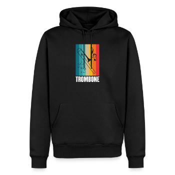 Posaune - Männer Premium Bio Hoodie - Schwarz - Vorne - Nico (187cm)