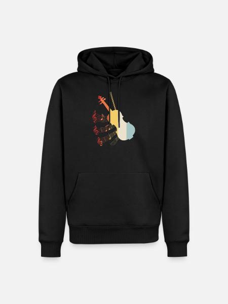 Violon violon orchestre alto violoniste rétro - Sweat à capuche Premium bio Homme - noir