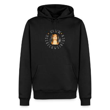 Cochon d'Inde - Sweat à capuche Premium bio Homme - noir - Devant - Nico (187cm)