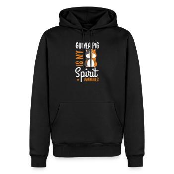 Cochon d'Inde - Sweat à capuche Premium bio Homme - noir - Devant - Nico (187cm)