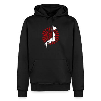 Japan - Männer Premium Bio Hoodie - Schwarz - Vorne - Nico (187cm)
