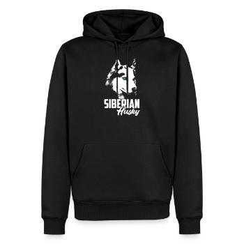 Rauque - Sweat à capuche Premium bio Homme - noir - Devant - Nico (187cm)