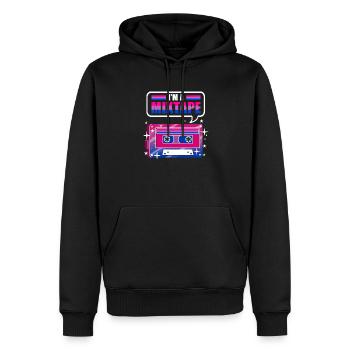 Im A Mixtape Bi Pride - Männer Premium Bio Hoodie - Schwarz - Vorne - Nico (187cm)