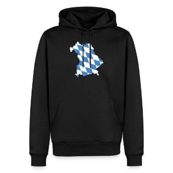 Bavière - Sweat à capuche Premium bio Homme - noir - Devant - Nico (187cm)