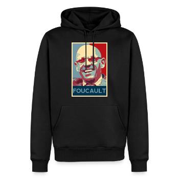 Michel Foucault - Men’s Premium Organic Hoodie - black - Front - Nico (187cm)