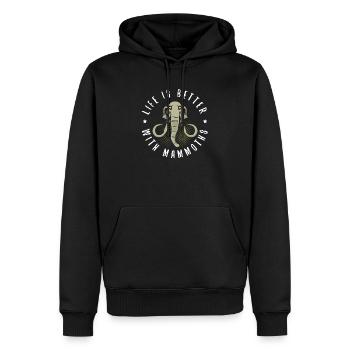 Mammut - Männer Premium Bio Hoodie - Schwarz - Vorne - Nico (187cm)