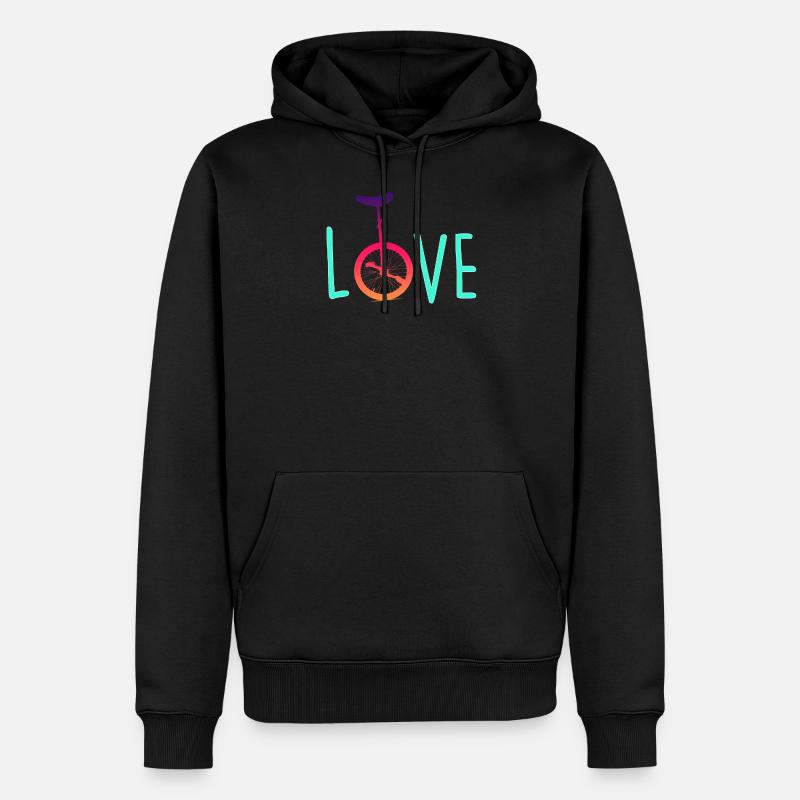 Passionnément moncycle - Sweat à capuche Premium bio Homme - noir
