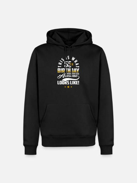 55e anniversaire - Sweat à capuche Premium bio Homme - noir