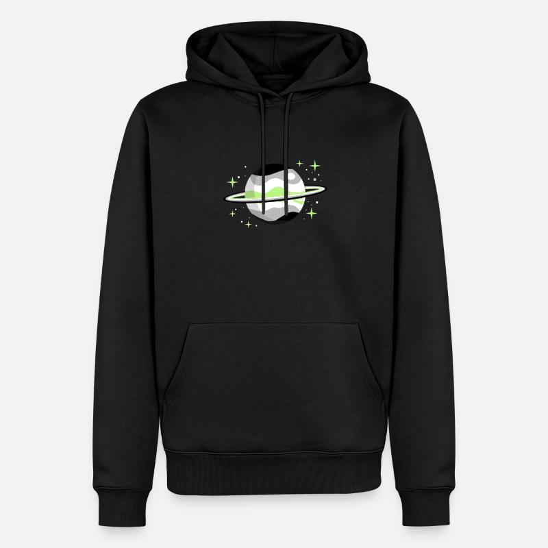 Agender Planet Agender Pride - Sweat à capuche Premium bio Homme - noir