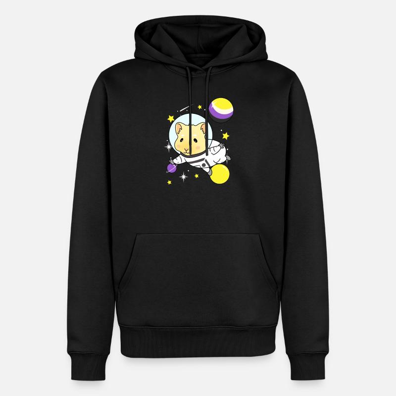 Nichtbinäres Meerschweinchen Nonbinary Pride - Männer Premium Bio Hoodie - Schwarz