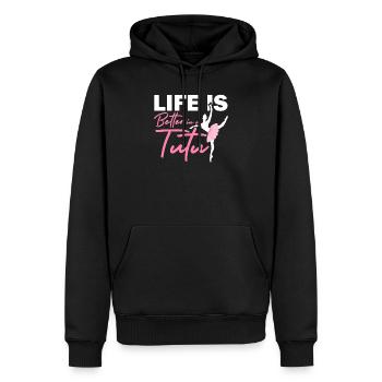 Life Is Better in A Tutu Geschenk für Ballerina - Männer Premium Bio Hoodie - Schwarz - Vorne - Nico (187cm)