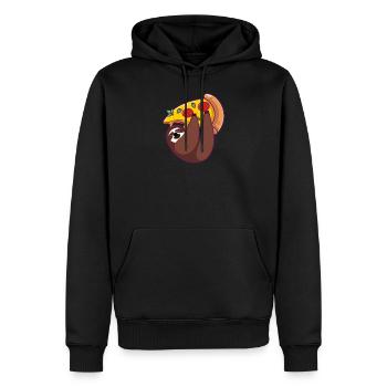 la paresse - Sweat à capuche Premium bio Homme - noir - Devant - Nico (187cm)