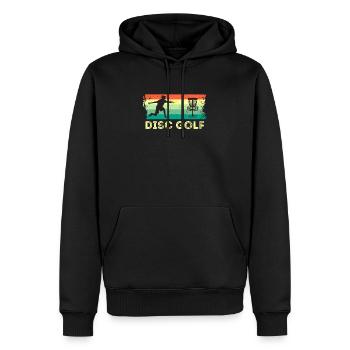Frisbee - Men’s Premium Organic Hoodie - black - Front - Nico (187cm)