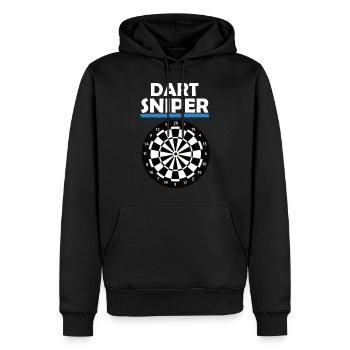 Dart sniper - Männer Premium Bio Hoodie - Schwarz - Vorne - Nico (187cm)