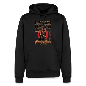 Épée Hattori Hanzo et cadeau de sushi japonais - Sweat à capuche Premium bio Homme - noir - Devant - Nico (187cm)