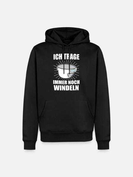 ABDL Windel Diaper Geschenk - Männer Premium Bio Hoodie - Schwarz
