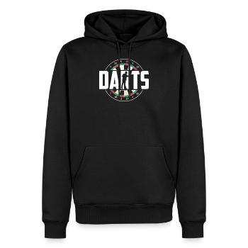 Dart - Sweat à capuche Premium bio Homme - noir - Devant - Nico (187cm)